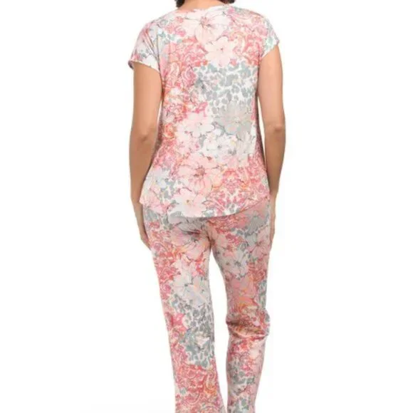 NWT JOHNNY WAS The Bobbie Crop Pajama Set blush- S M